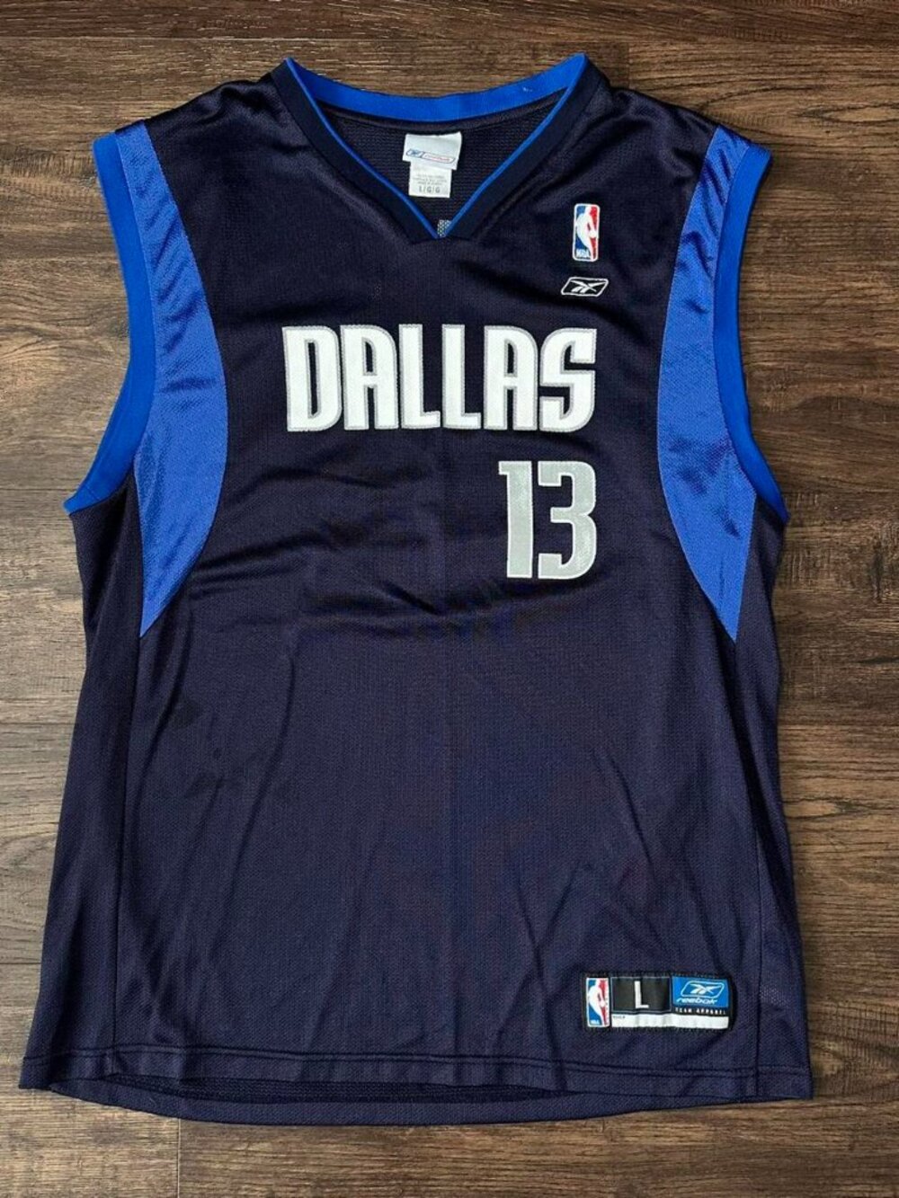 REEBOK NBA DALLAS MAVERICKS STEVE NASH 13 JERSEY BLUE - L
